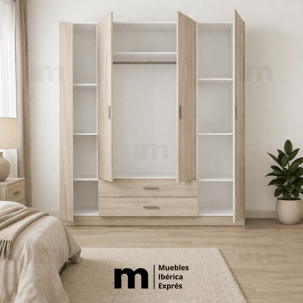 Armario de 4 puertas - MUEBLES IBÉRICA EXPRÉS