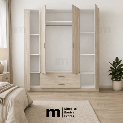 Armario de 4 puertas - MUEBLES IBÉRICA EXPRÉS