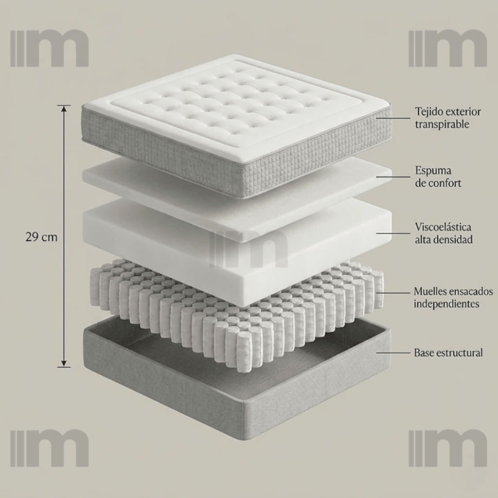 Colchón ORT - PLUS con muelles ensacados - MUEBLES IBÉRICA EXPRÉS