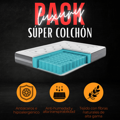 PACK CANAPÉ Y COLCHÓN LUXURY (colchón 31 cm) - MUEBLES IBÉRICA EXPRÉS
