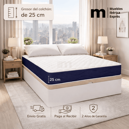 Pack canapé y colchón visco esencial 25 cm - MUEBLES IBÉRICA EXPRÉS
