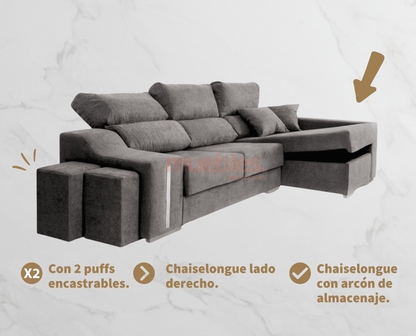 Sofá chaiselongue - MUEBLES IBÉRICA EXPRÉS