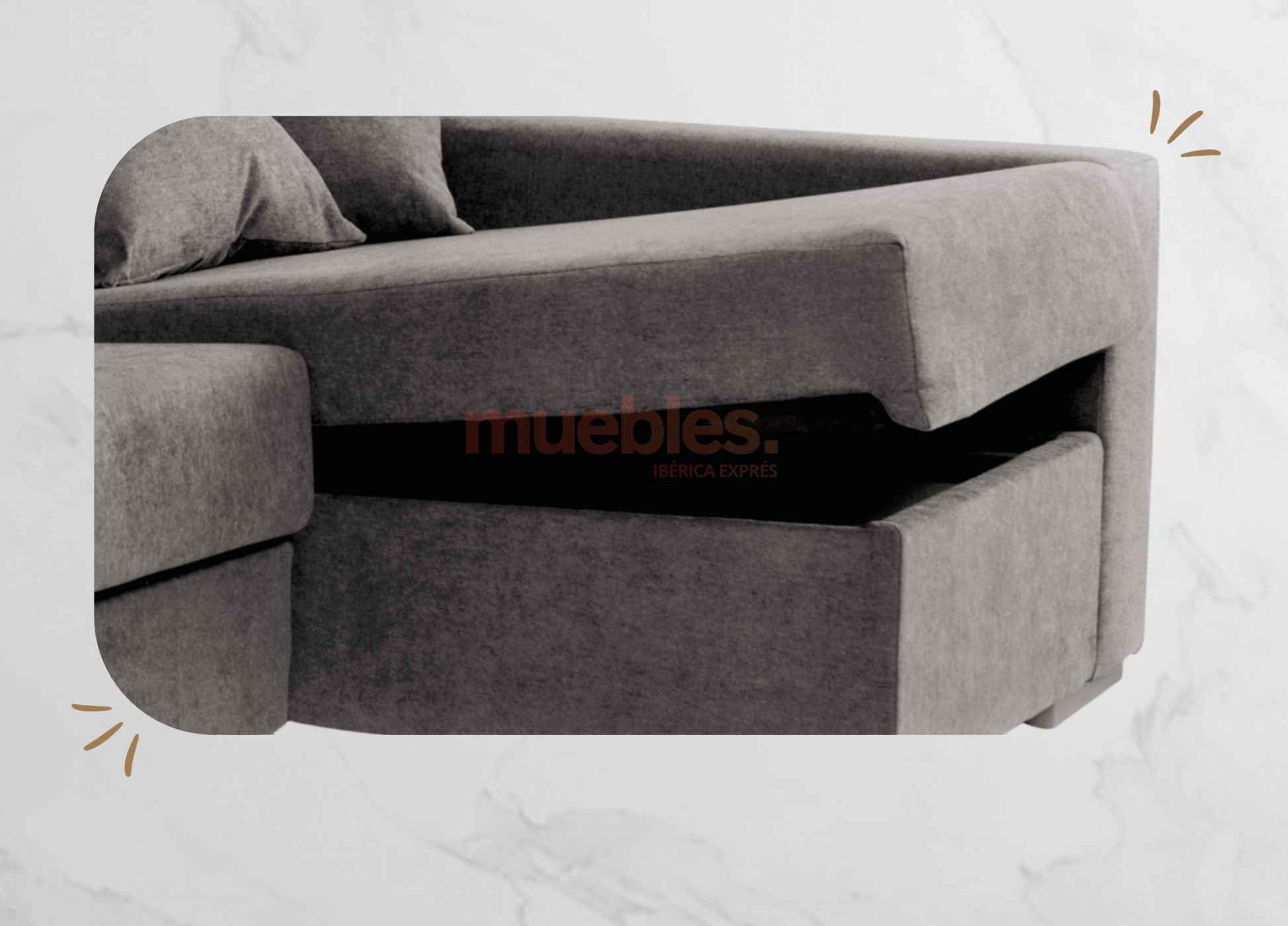 Sofá chaiselongue - MUEBLES IBÉRICA EXPRÉS